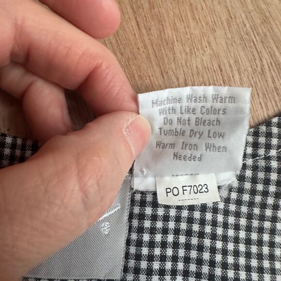 Blair Gingham Check Sleeveless Midi Dress Black White Tie Waist Women’s 2XL - Picture 4 of 4